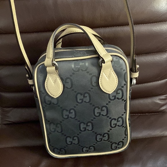 Gucci unisex off the grid GG supreme monogram logo handle crossbody bag NEW - Picture 4 of 9